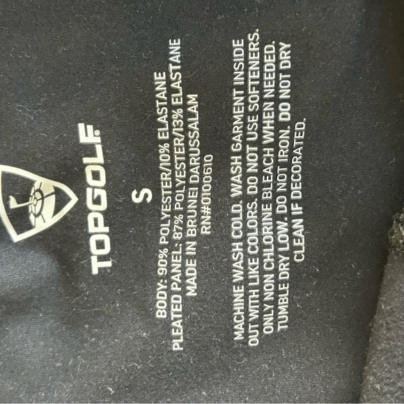 Topgolf Women’s Black Pleated Athletic Golf Tennis Skort Skirt Pockets Small - Picture 6 of 6